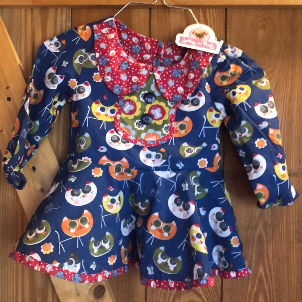 Jelly the Pug smocked dress